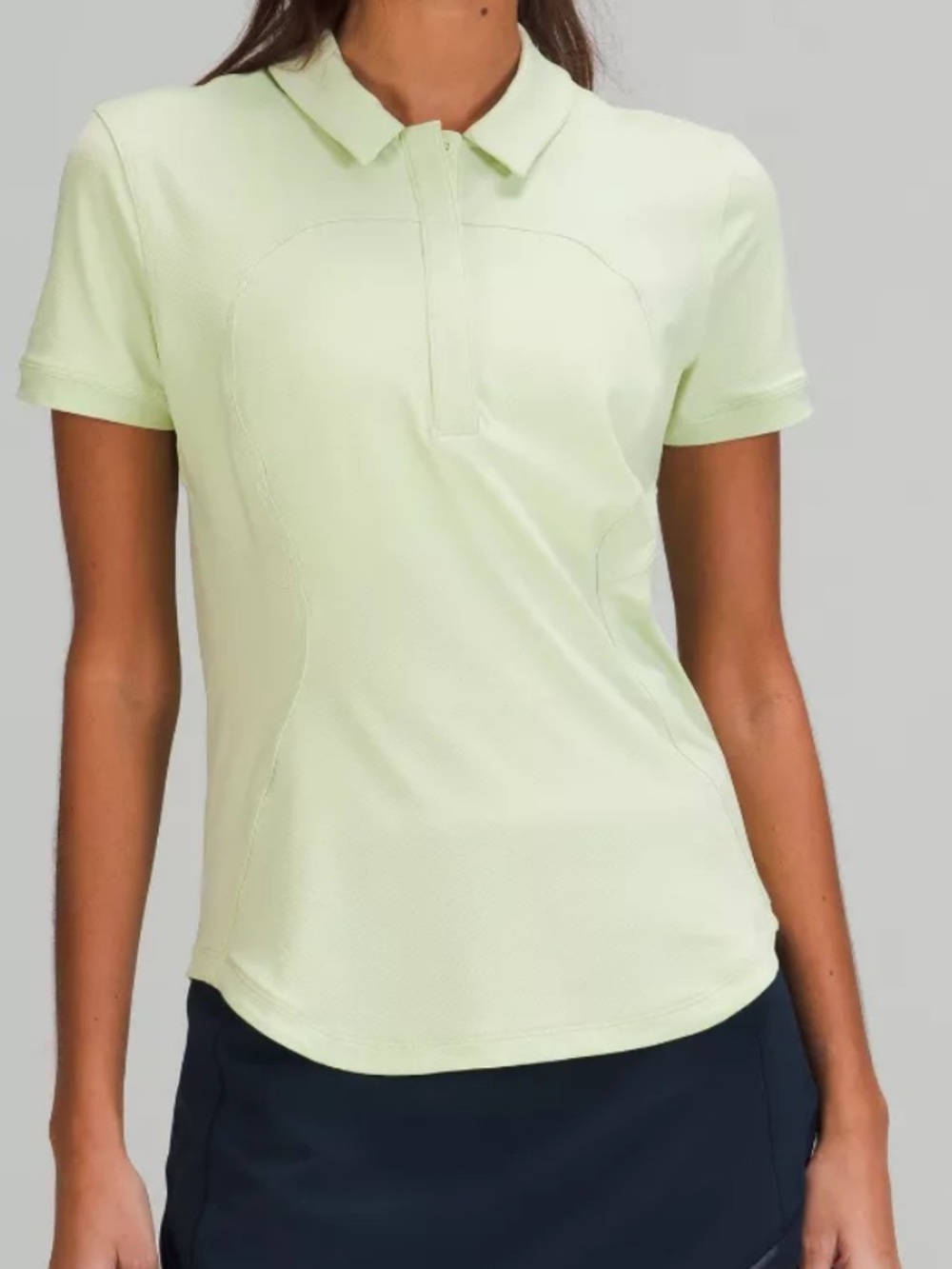 lululemon athletica Short-Sleeve Polo in Pale Lime
